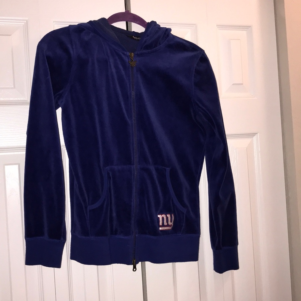 Touch by Alyssa Milano Giants Velour ZIP Hoodie